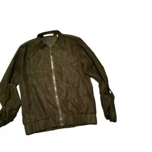 T Tahari Black Mesh Zip Jacket Adjustable Sleeves Elastic Waist Pockets XS